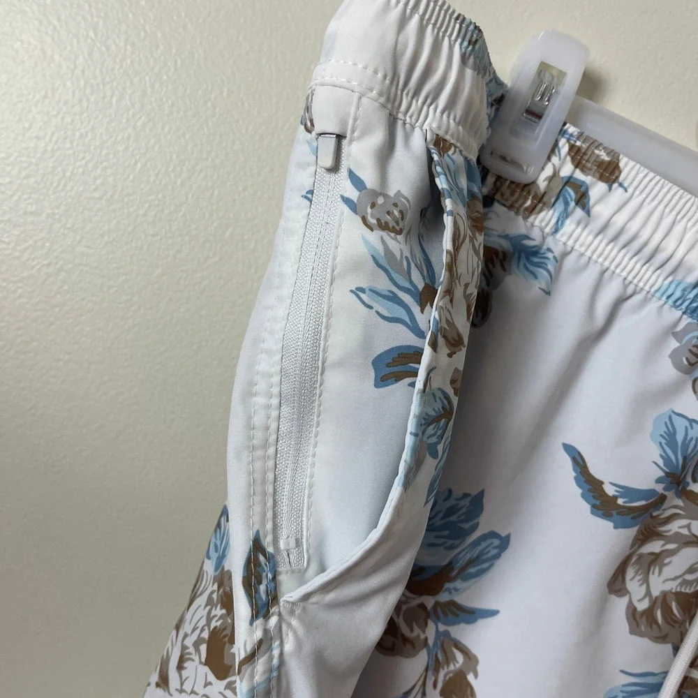 Goodfellow‎ & Co Mens White Floral Swim Trunks 7
